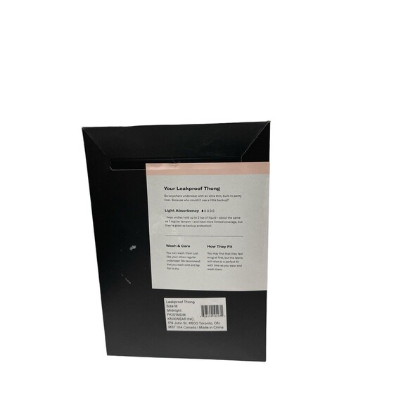 Knix Women's Light Absorbency Leakproof Thong Size M Midnight FK101MDM - Picture 2 of 2